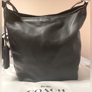 Coach Leather Black Tassel Duffle